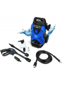 VTOOLS 120 Bar Electric Pressure Washer With 2 Wheels, 5 Meter Hose, Soap Dispenser, 1500 Watt, Auto Stop and Self Priming Mode, For Car, Home & Garden, Blue, VT1509  - Image 4