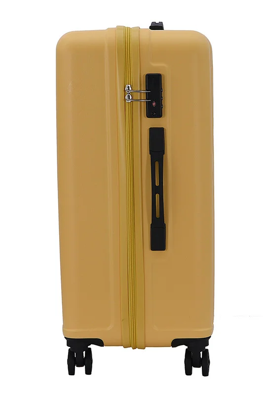 Skytrac DW V2 Suitcase, Check-In Size 68 cm / 25 inch, 4 Spinner Wheels, Hard Top, Polypropylene, Sunshine Yellow|TSA Combination Lock|Scratch & Impact Resistant Material - 3 Years Global Warranty