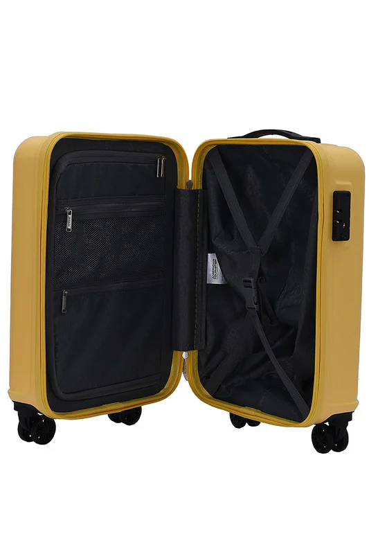 American Tourister  Skytrac DW V2 Suitcase, Check-In Size 68 cm / 25 inch, 4 Spinner Wheels, Hard Top, Polypropylene, Sunshine Yellow|TSA Combination Lock|Scratch & Impact Resistant Material - 3 Years Global Warranty  | Best Price UAE
