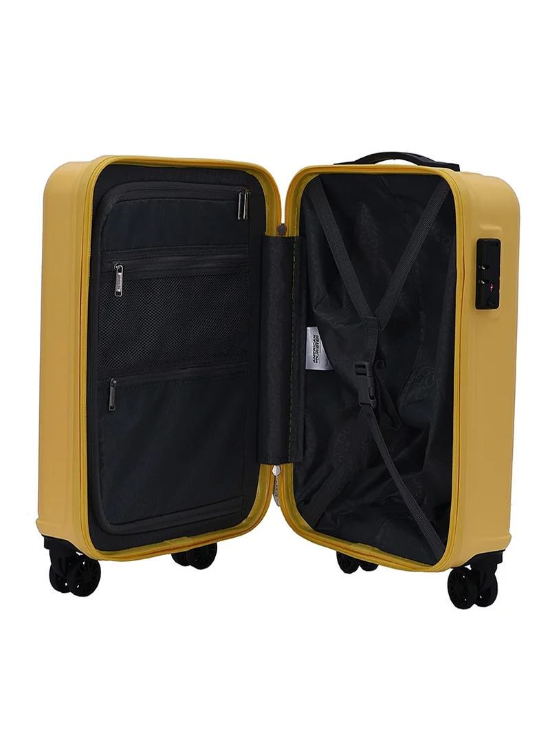 American Tourister  Skytrac DW V2 Suitcase, Check-In Size 68 cm / 25 inch, 4 Spinner Wheels, Hard Top, Polypropylene, Sunshine Yellow|TSA Combination Lock|Scratch & Impact Resistant Material - 3 Years Global Warranty  | Best Price UAE