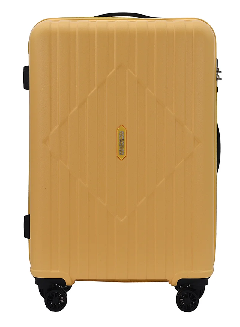 American Tourister  Skytrac DW V2 Suitcase, Check-In Size 68 cm / 25 inch, 4 Spinner Wheels, Hard Top, Polypropylene, Sunshine Yellow|TSA Combination Lock|Scratch & Impact Resistant Material - 3 Years Global Warranty  | Best Price UAE