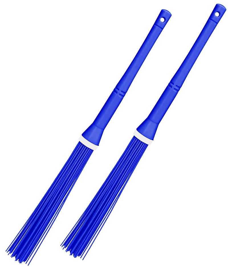 CHAND SURAJ® Kharata XL 33" Plastic Broom for Bathroom, Toilet, Kitchen & Home Floor Cleaning | Long Handle Plastic Seekh Jhadu with 60 Sticks | Multicolor (Pack of 2) - Image 1
