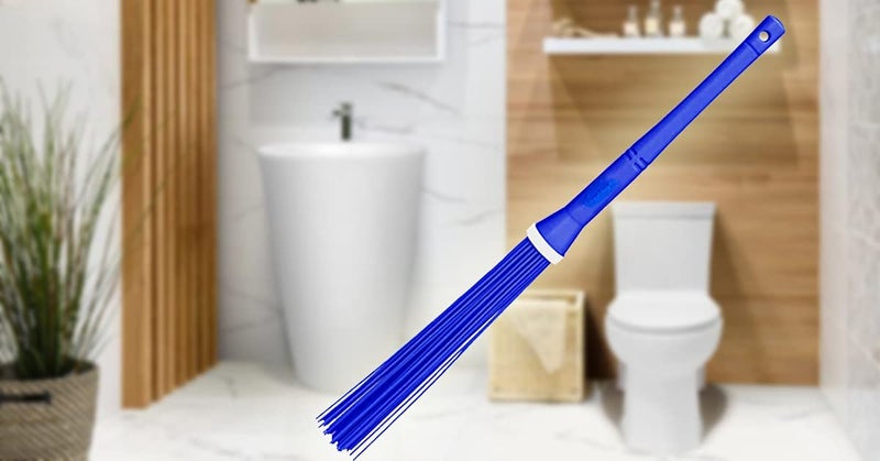 CHAND SURAJ® Kharata XL 33" Plastic Broom for Bathroom, Toilet, Kitchen & Home Floor Cleaning | Long Handle Plastic Seekh Jhadu with 60 Sticks | Multicolor (Pack of 2) - Image 5