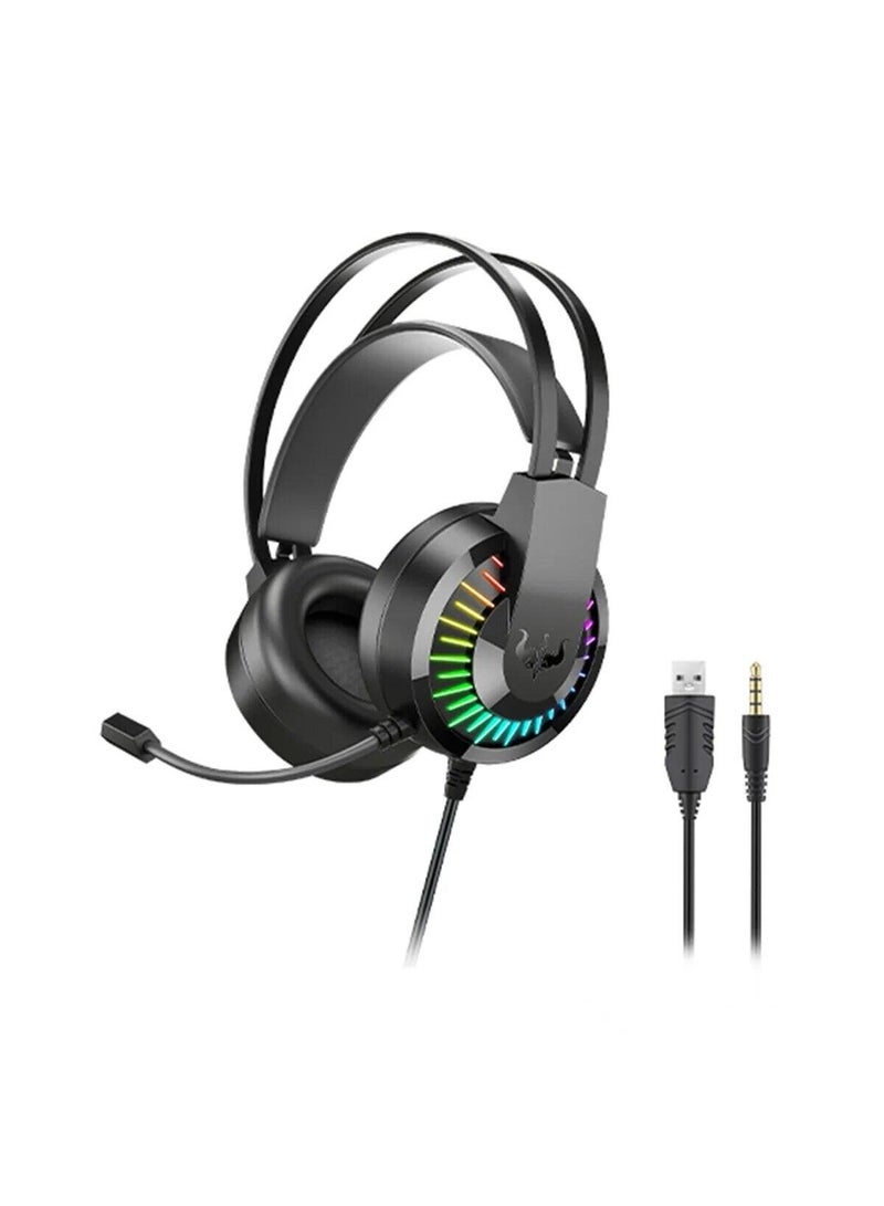 Power Maxx RGB Gaming Headset with Microphone, Wired 3.5mm Over-Ear Headphones for PS5, PS4, Xbox, PC, Mobile - Image 3