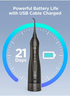 Fairywill Portable Oral Irrigator USB Rechargeable Dental Water Flosser Jet Irrigator Dental Teeth Cleaner 3 Modes 300ML  - Image 4