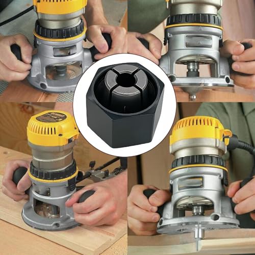 KIMGU 1/4-Inch (6.35mm) Collet and Nut Replacement (2-Pack) - Compatible with Bosch 2610906283 Hitachi 323-293 - Replaces for DeWalt 326286-04 - Image 5