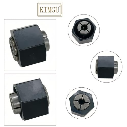 KIMGU 1/4-Inch (6.35mm) Collet and Nut Replacement (2-Pack) - Compatible with Bosch 2610906283 Hitachi 323-293 - Replaces for DeWalt 326286-04 - Image 3