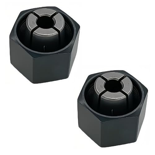 KIMGU 1/4-Inch (6.35mm) Collet and Nut Replacement (2-Pack) - Compatible with Bosch 2610906283 Hitachi 323-293 - Replaces for DeWalt 326286-04 - Image 1