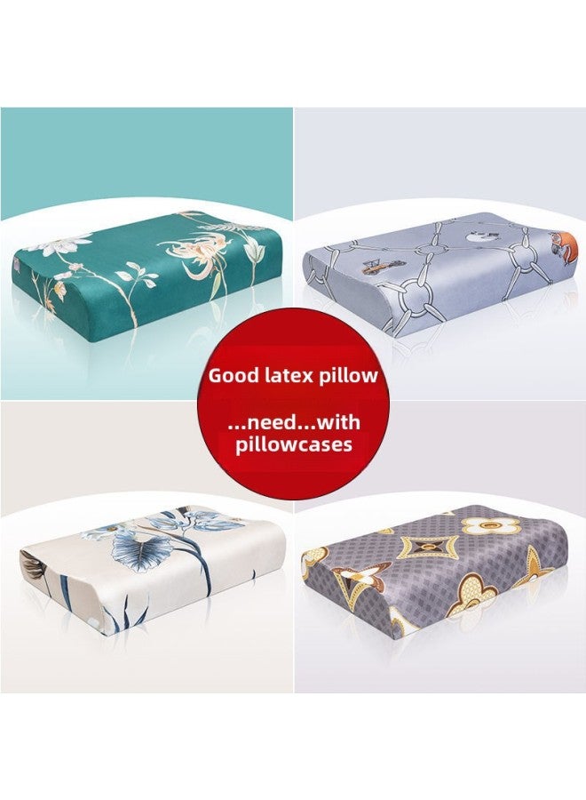 Summer Ice Silk Latex Pillowcase 40x 60 Pair Pack 30X50 Single Adult One Single Cool Pillow Jacket-Color:40x60x12 -Specifications:(plant Cotton) Freehand Life  - Image 3