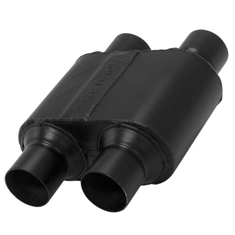 Flowmaster Super 10 Series Chambered Muffler  250 Dual In  250 Dual Out  RaceInspired Sound  409 Stainless Steel  Ideal for Muscle Cars LS Swaps Drag Cars  OffRoad Build 8425154