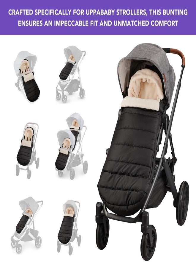 حقيبة نوم لعربات الأطفال UPPAbaby Vista، V2، V3، Cruz، V2، V3 RumbleSeat، V2، V3 Ridge، Minu، غطاء دافئ وناعم للغاية مقاوم للماء، غطاء شتوي قابل للتمديد لعربة الأطفال، كيس نوم - Image 2