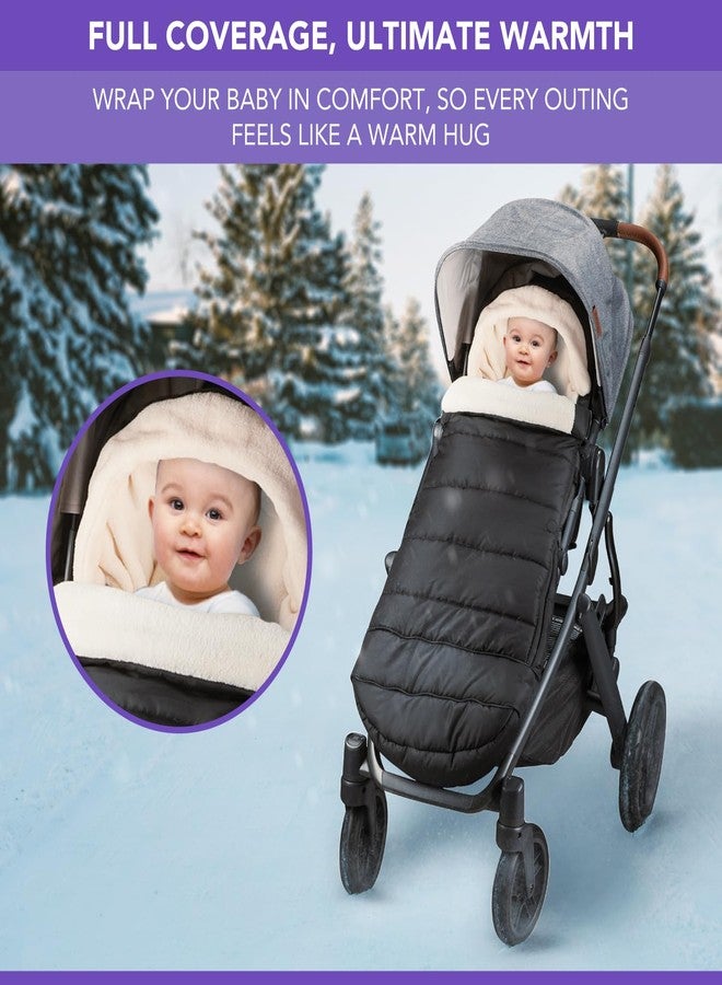 حقيبة نوم لعربات الأطفال UPPAbaby Vista، V2، V3، Cruz، V2، V3 RumbleSeat، V2، V3 Ridge، Minu، غطاء دافئ وناعم للغاية مقاوم للماء، غطاء شتوي قابل للتمديد لعربة الأطفال، كيس نوم - Image 5