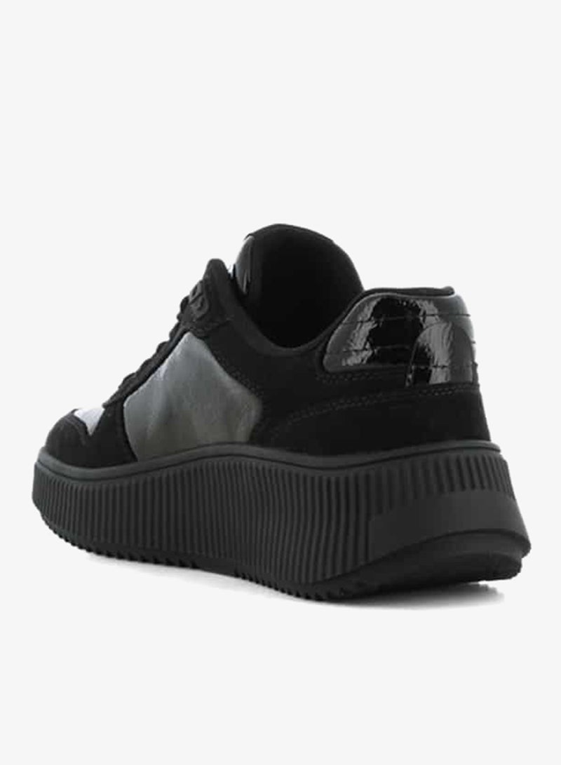 SJ Women's Panelled Lace-Up Low Ankle Sneakers - Image 4