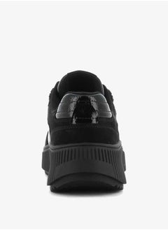 SJ Women's Panelled Lace-Up Low Ankle Sneakers  - Image 3