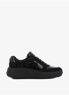 SJ Women's Panelled Lace-Up Low Ankle Sneakers  - Image 2