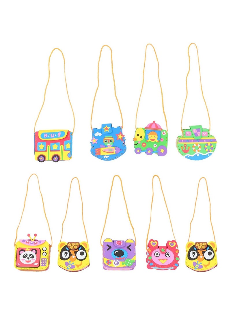 9 Piece Sewing Kits Craft Kits for Kids Sewing Purse Kits Fabric Crafts Kids Sewing Kits DIY Art Craft Educational Sewing Toys for Beginners Girls Boys Kids  - Image 2