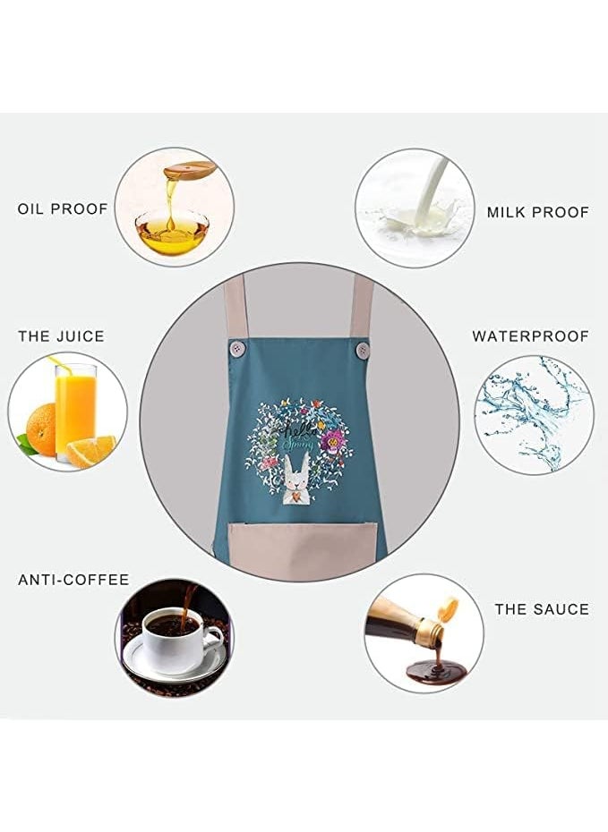 Pamidhar Pamidhar Waterproof Apron with Pocket Adjustable Neck Straps Kitchen Dish wash Apron for Woman Man Cooking Baking Household Cleaning Commercial Restaurant Home Kitchen Baking Multicolor  - Image 4