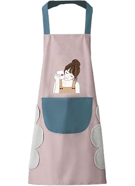 Pamidhar Pamidhar Waterproof Apron with Pocket Adjustable Neck Straps Kitchen Dish wash Apron for Woman Man Cooking Baking Household Cleaning Commercial Restaurant Home Kitchen Baking Multicolor  - Image 1