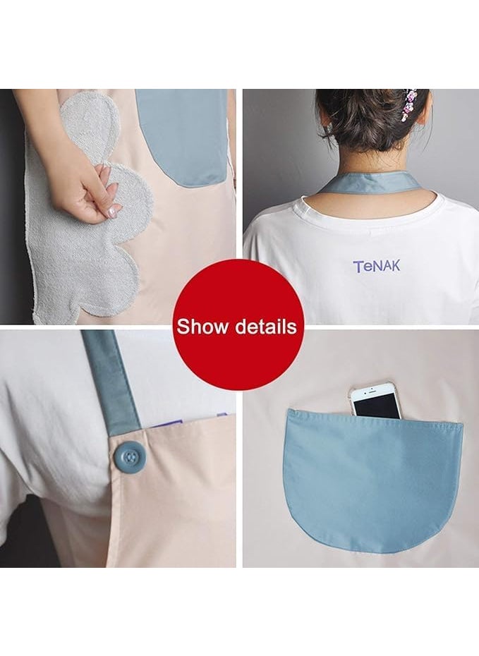 Pamidhar Pamidhar Waterproof Apron with Pocket Adjustable Neck Straps Kitchen Dish wash Apron for Woman Man Cooking Baking Household Cleaning Commercial Restaurant Home Kitchen Baking Multicolor  - Image 3