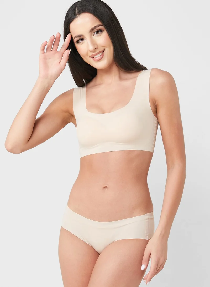 Ginger Seamless Cropped Bra & High Waist Hipster Set