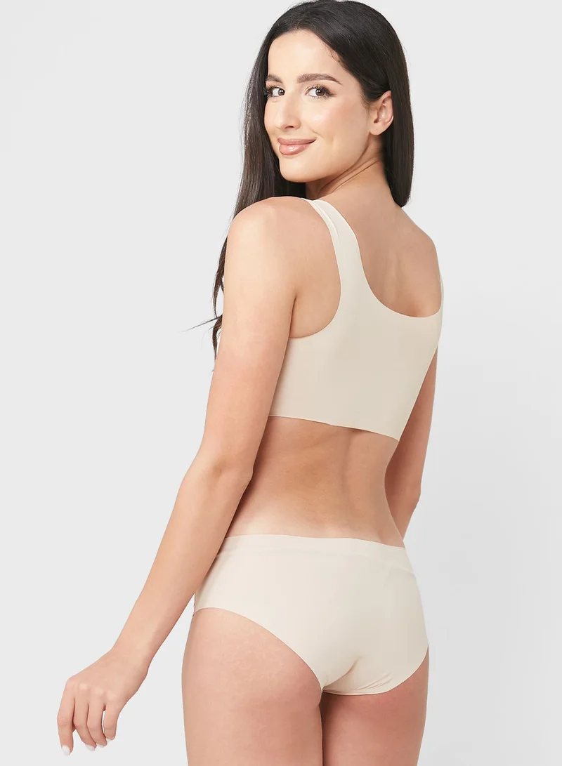Ginger Seamless Cropped Bra & High Waist Hipster Set