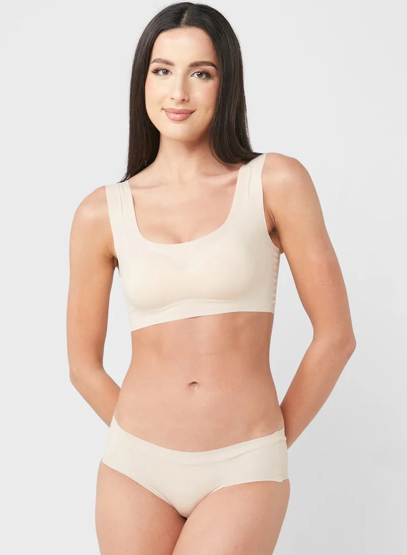 Ginger Seamless Cropped Bra & High Waist Hipster Set