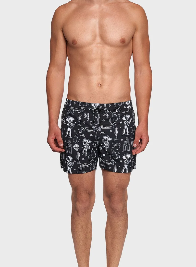 NIKBEN La Cucaracha Black Swim Shorts