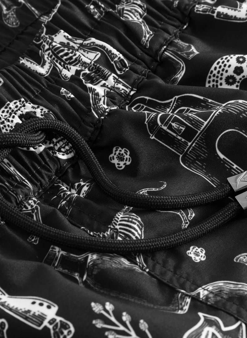 NIKBEN La Cucaracha Black Swim Shorts