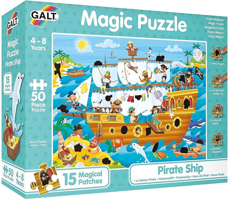 Galt Toys, Magic Puzzle - Pirate Ship, Magic Jigsaw Puzzle, Ages 4 Years Plus - Image 1