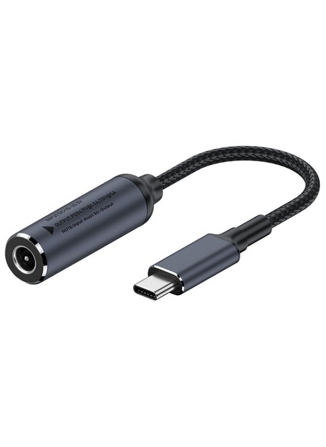 DC 5.5 x 1.7mm to USB-C / Type-C Male 100W Computer Charging Adapter Connector