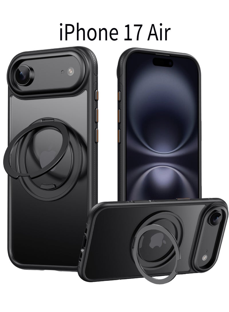 Rock Pow Case for iPhone 17 AIR [360° Ring Stand] [Compatible with Magsafe] Shock Proof Drop Protection Slim Magnetic iPhone 17 AIR Phone Case for Men Women- Easy-Relax Series - Image 1
