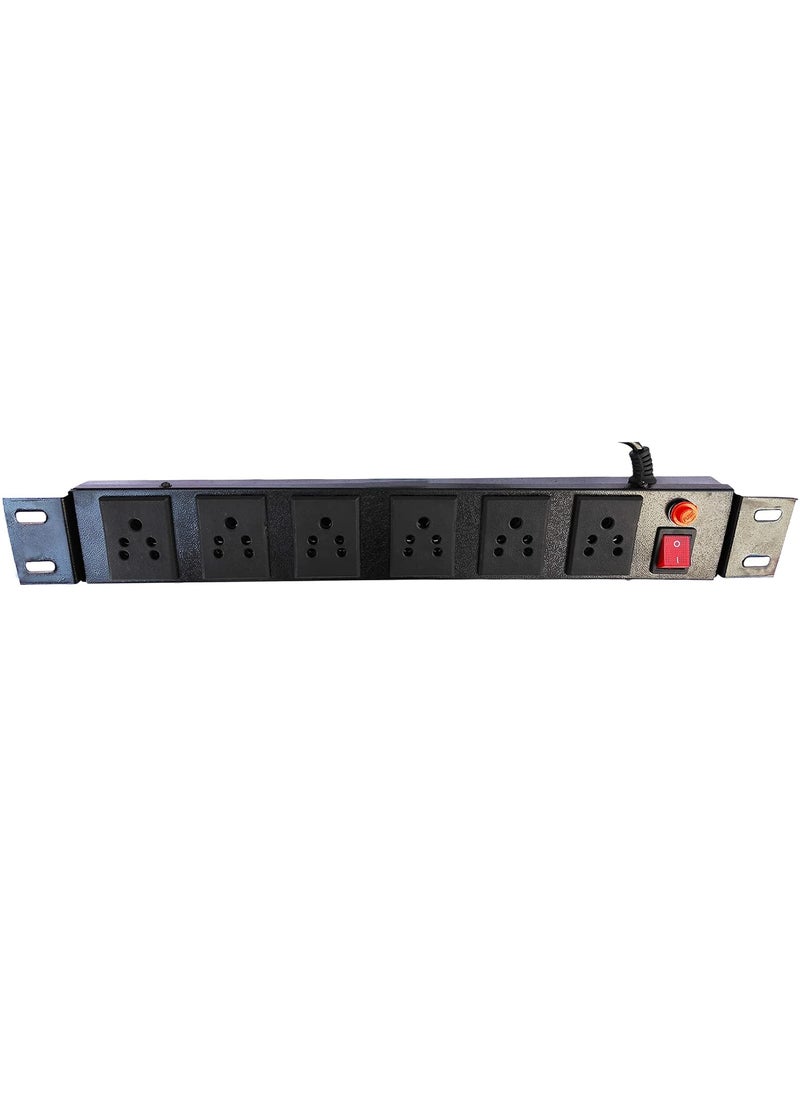 Generic KN GROUP INDIA Extension Cord Cheap Powerplug Extension Cord Spike Guard Black Colour Commercial and Household Purpose Fuse Protector 6 Socket in 1 Switch Surge Protector Apc with Power Cord 125 mtr Black Pack of 1  - Image 4