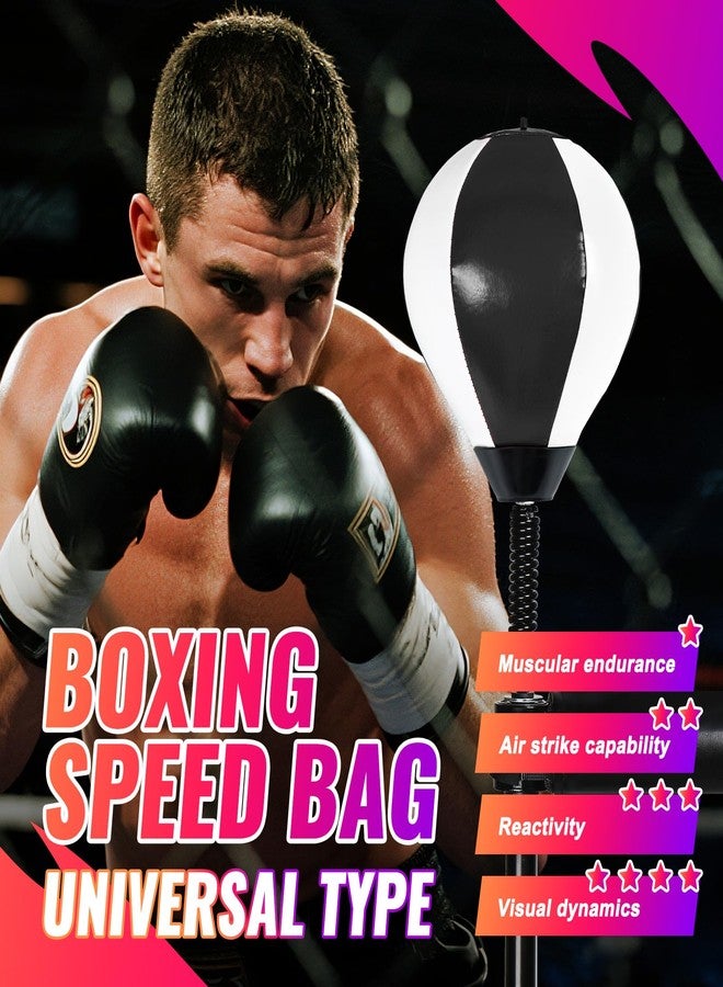 INNOLIFE Boxing Speed Ball Universal 8mm Screw Replaceable Spare Sandbag for Dynamic and Enduring Training Sessions（Black White） - Image 5