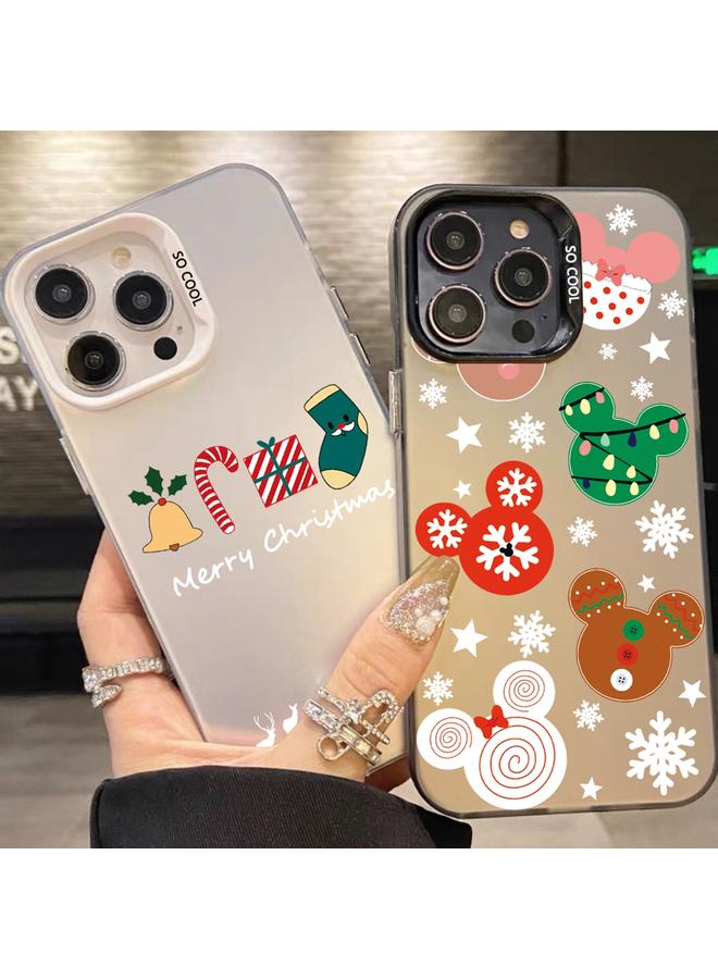 S-TOP Case For iPhone 13 Pro Max Christmas Series PC Full Coverage Pattern Phone Case - Image 3