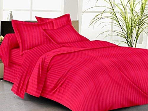 Trance Home Linen Trance Home Linen Combo Pack Microfibre Blanket for Winter with 100 Cotton Blanket Cover Rajai Set White Micro Comforter 58x90 Dark Pink 100 Cotton Zippered Cover 60x92  - Image 1