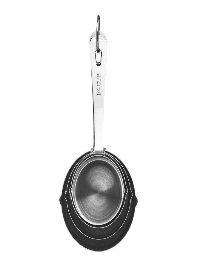 Amco Stainless Steel Measuring Cups (Set of 4) - Baking Essentials with Dual Spouts for Left & Right-Handed Use - 1 Cup, 1/2 Cup, 1/3 Cup, 1/4 Cup - Dishwasher Safe Kitchen Gadgets - Image 3