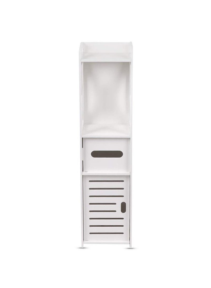 Generic FFD Small Bathroom Storage Corner Floor Cabinet with Doors and Shelves, Thin Toilet Vanity Cabinet, Narrow Bath Sink Organizer, Towel Storage Shelf for Paper Holder  - Image 3
