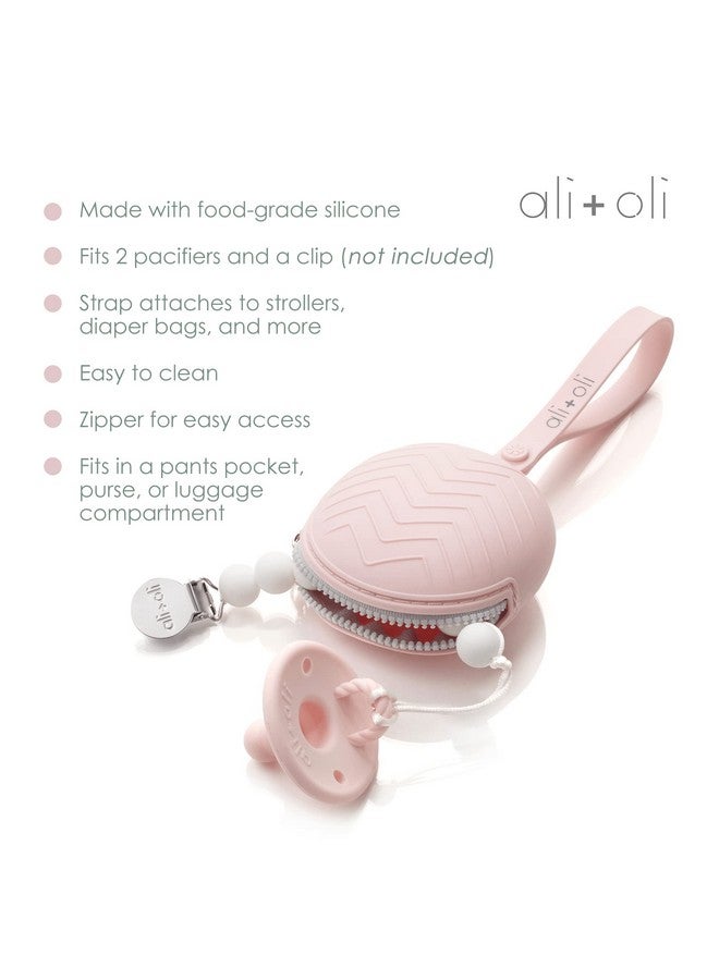 Ali+Oli Silicone Pacifier Holder Case (Cork) Bpa-Free Newborn Pacifier Holder, Travel Baby Pacifiers Silicone Pouch, Silicone Pacifier Storage Case, 3 By 1.6 Inches  - Image 3