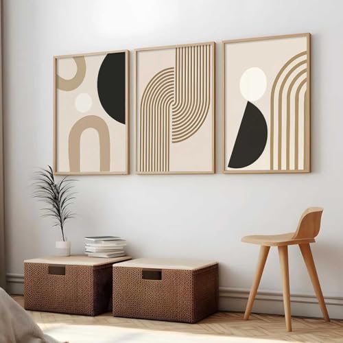 kotart Boho Art Home Decoration Painting | Paintings With Frame For Living Room Bed Room Hotel Wall Decor Digital Reprint Set of 3 (13X17 inch) - Image 4