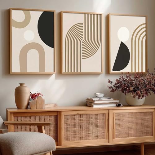kotart Boho Art Home Decoration Painting | Paintings With Frame For Living Room Bed Room Hotel Wall Decor Digital Reprint Set of 3 (13X17 inch) - Image 1