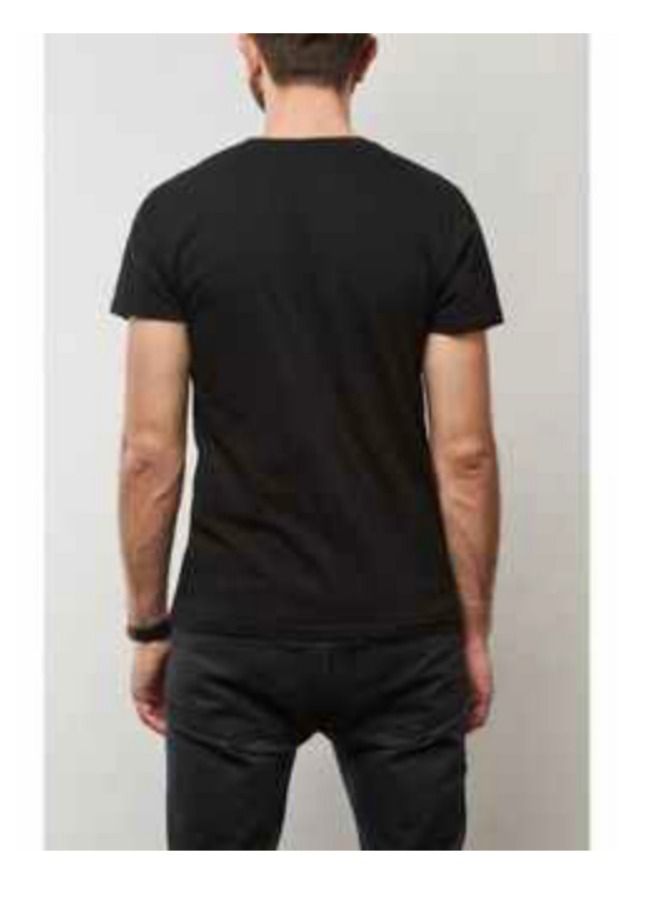 ACLIX Sidhu Moose wala Printed Casual Crew Neck Premium Short Sleeve T-Shirt Black - Image 3