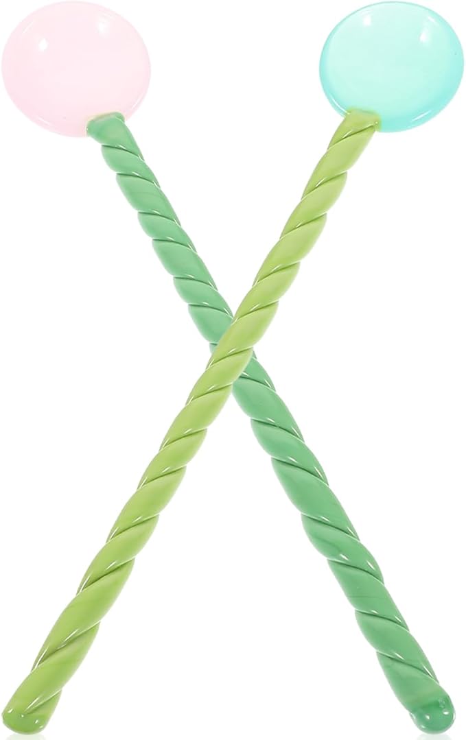 2pcs Reusable Glass Stirring Sticks Drink Stirrer For Juice Cocktails Party Supplies Bar Tools Assorted Color1 17X3CM - Image 1