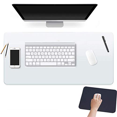 Easy Easy Life Clear Desk Pad Blotter on Top of Desks Office Table Protector Laptop Computer Keyboard Desktop Plastic PVC Transparent Non-Slip Desk Writing Mat Organizer Mouse Pad Included Waterproof 16 X 32 Inches - Image 1