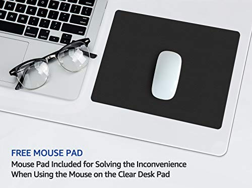 Easy Easy Life Clear Desk Pad Blotter on Top of Desks Office Table Protector Laptop Computer Keyboard Desktop Plastic PVC Transparent Non-Slip Desk Writing Mat Organizer Mouse Pad Included Waterproof 16 X 32 Inches - Image 3