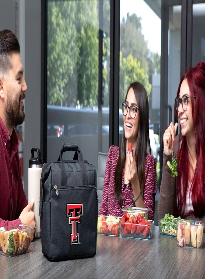 Picnic TIME NCAA Texas Tech Red Raiders On The Go Lunch Bag, Soft Cooler Lunch Box, Insulated Lunch Bag, (Black) 10 x 6 x 10.5 - Image 3