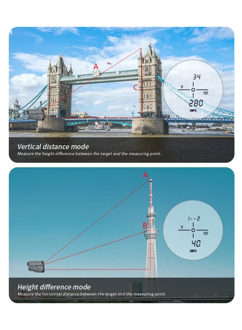 Generic Outdoor golf laser rangefinder telescope 650 meters height measurement and angle measurement  - Image 3