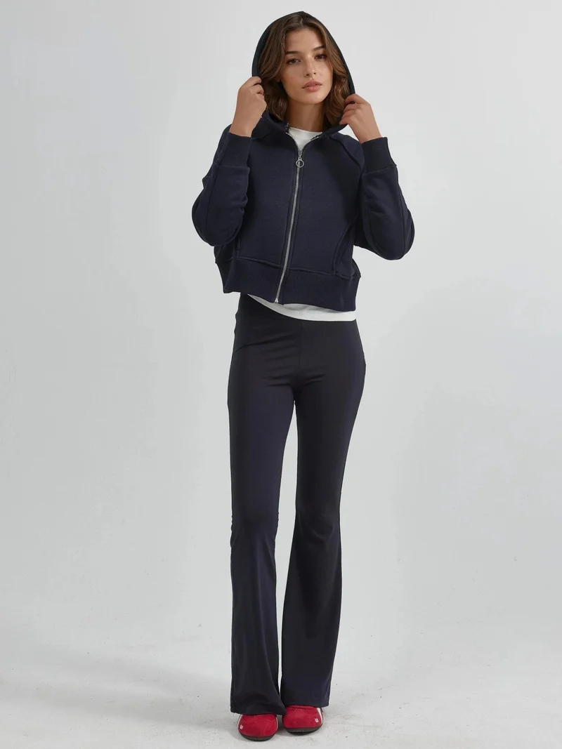 هيكاب هودي بسحاب بقصة مريحة