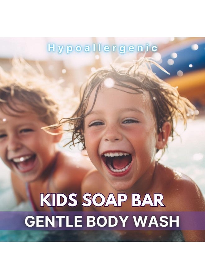 KELEBS Hypoallergenic Kids Soap Bar 3-Pack - Organic & Gentle Lavender Oil Body Wash for Children - Natural Ingredients, Fun Bath Time - Image 2