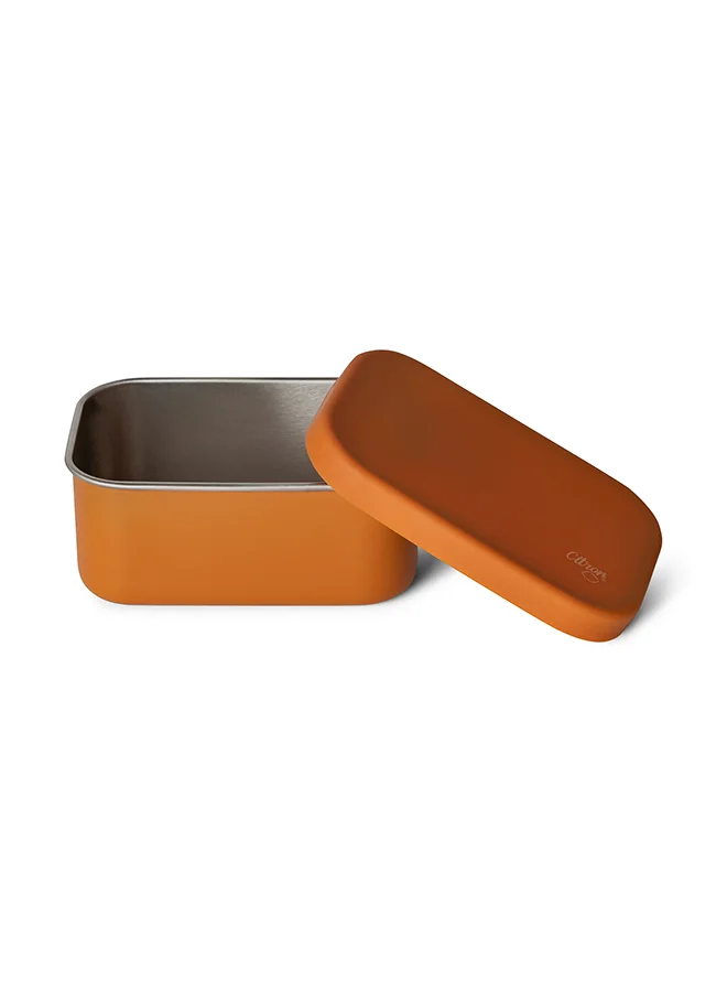Citron Mini Stainless Steel Snackbox With 1 Compartment For Kids, Leak Proof And Bpa Free - Caramel