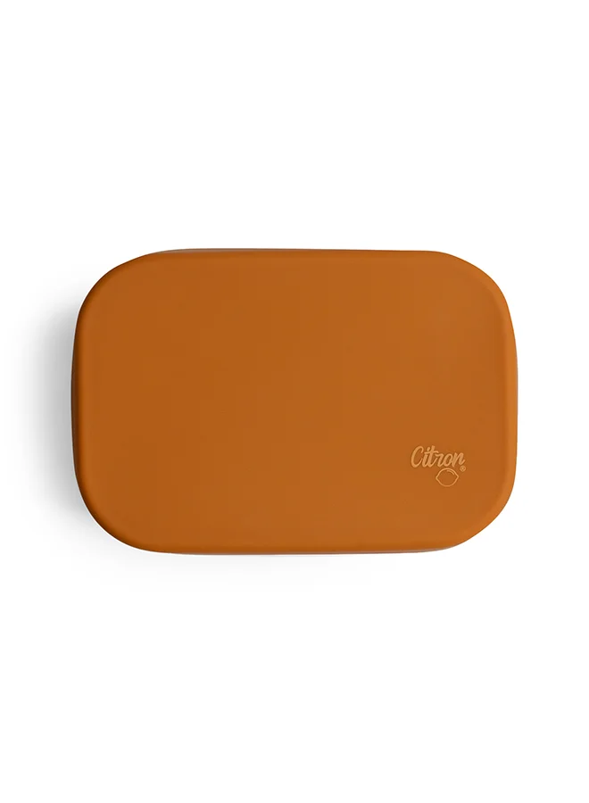 Citron Mini Stainless Steel Snackbox With 1 Compartment For Kids, Leak Proof And Bpa Free - Caramel